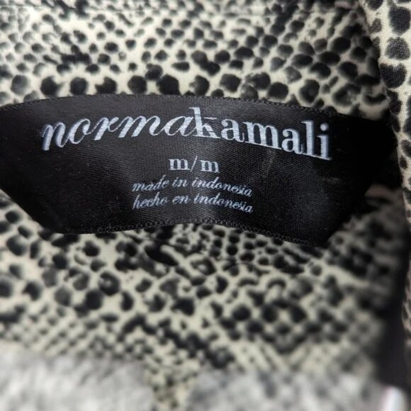 Norma Kamali Button Down Dhirt Dress In Snake Print Stretch rretro Chic.  SZ M. - Picture 3 of 4